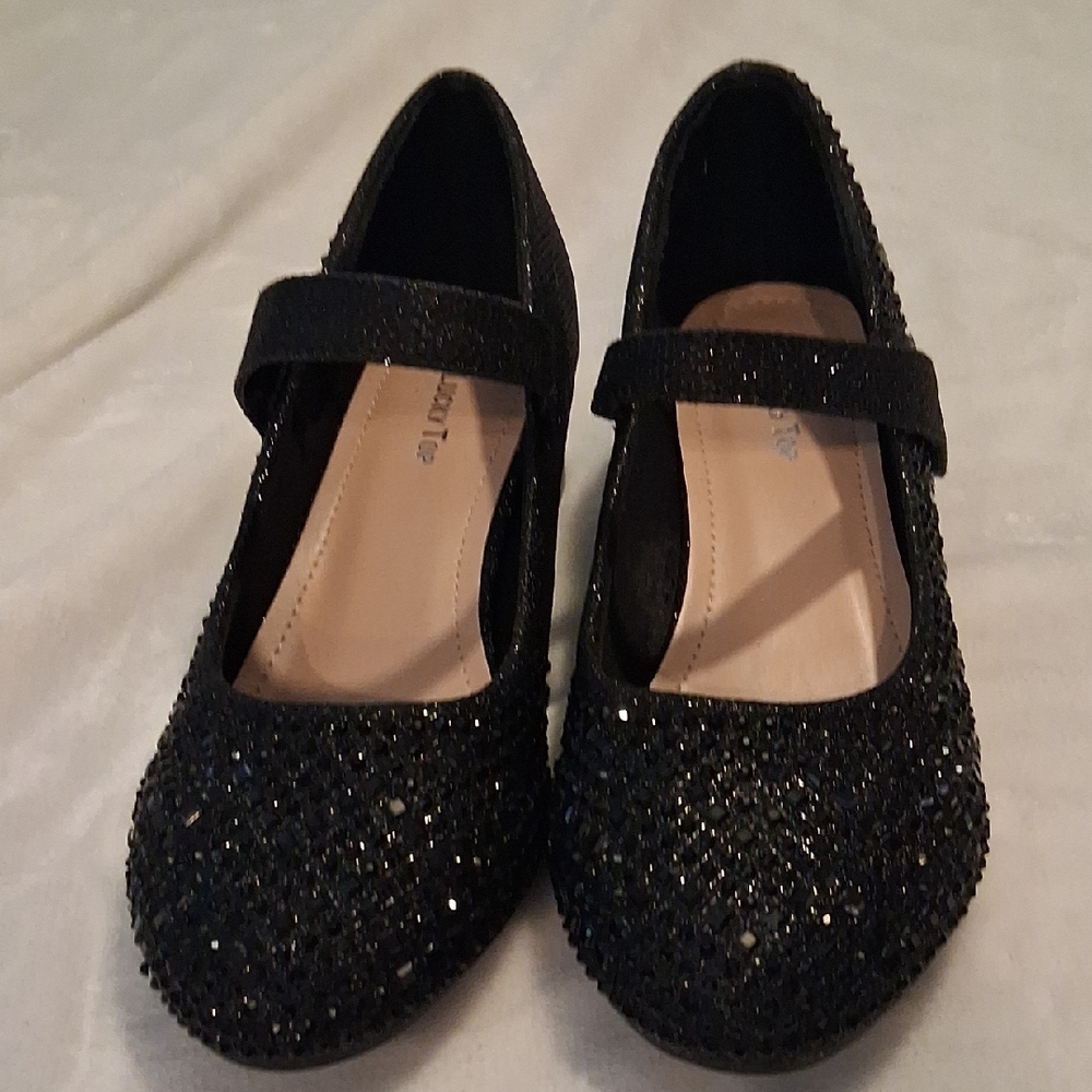 Black Sparkly Kids Shoes